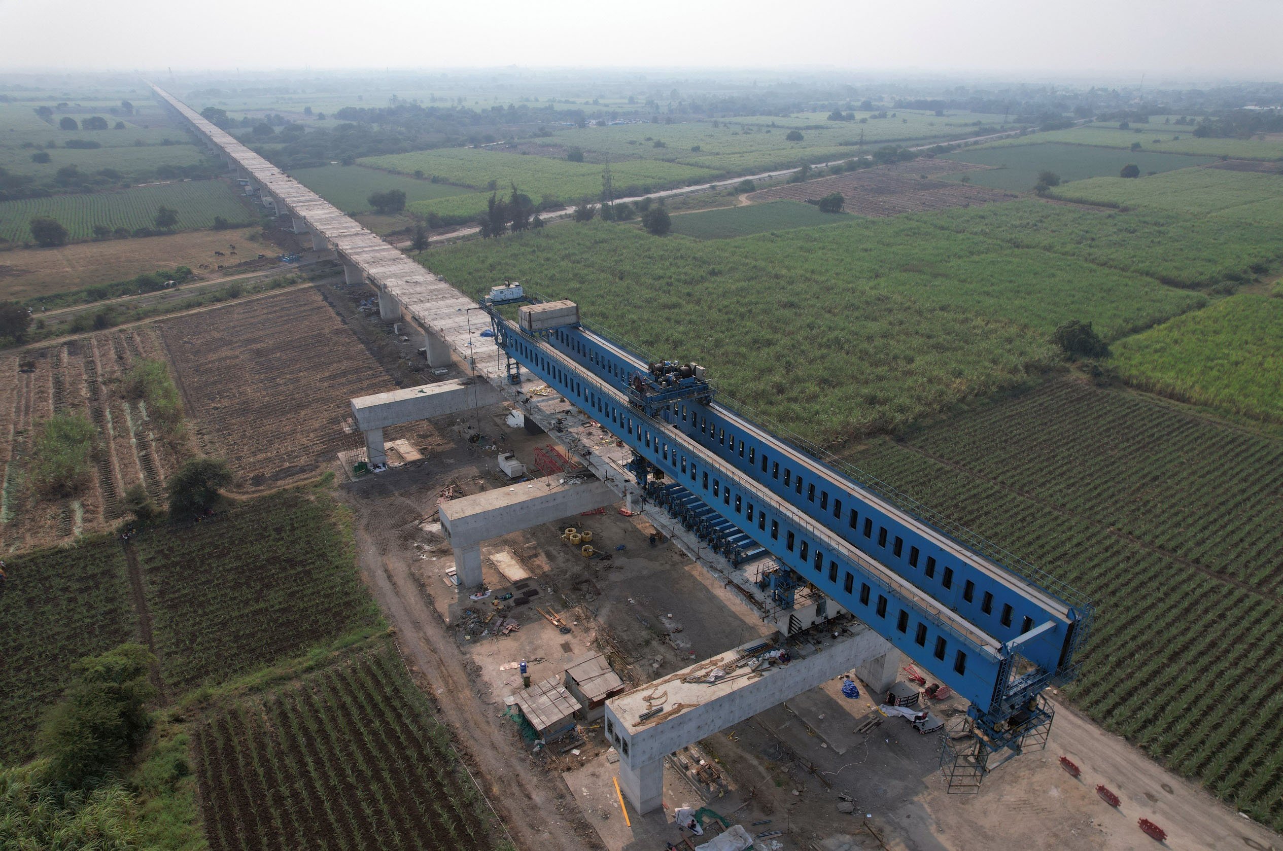 130 meter steel bridge launched in Vadodara Gujarat_2